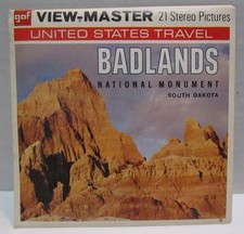 Badlands National Monument South Dakota View-Master Pack H70, 1977