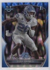 2022 Bowman U Chrome Blue RayWave Refractor 105/199 Tony Grimes #75 14jr