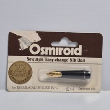 Osmiroid Pen Nib B4 Unit Easy-Change 22 Carat Gold Plating SEALED 17839 NOS