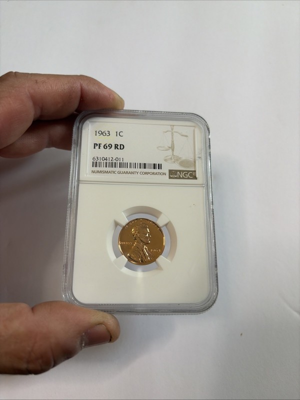1963  Lincoln Cent   NGC  PF69RD  Red Proof Free Shipping!!!