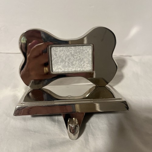 Dogbone Photo Frame Stocking Holder Hanger Christmas Silver 5"x3.5" - Picture 4 of 7