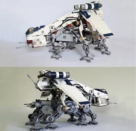 Star Wars Dropship with AT-OT Walker Lego Replica #10195 with minifigures