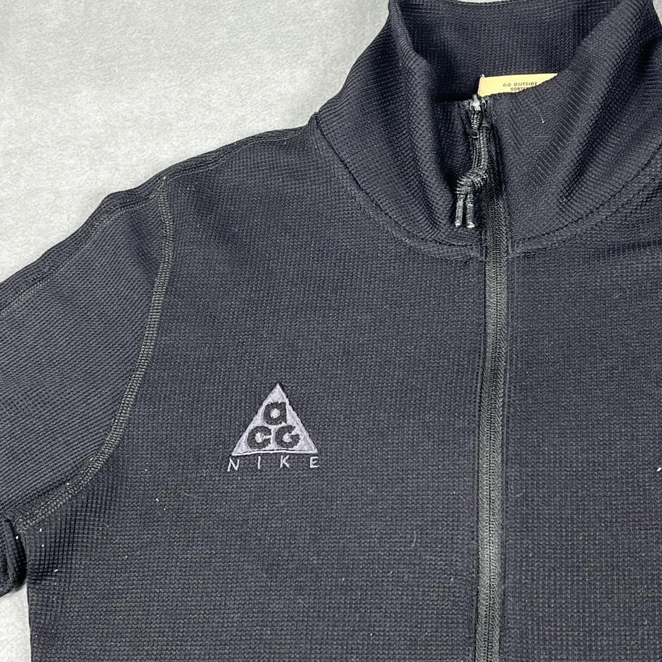 Nike ACG Pullover Womens Small Black Half Zip Thermal Base Layer Thumbholes - Image 2 of 4