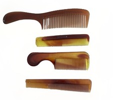 Vintage Lot Of 4 Amber Combs Various Styles