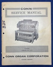 Original Conn Organ Service Manual / Classic 825 Type 1 2 3 -- CS2