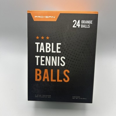 PRO SPIN Ping Pong Balls -Orange 3-Star 24 Table Tennis Balls