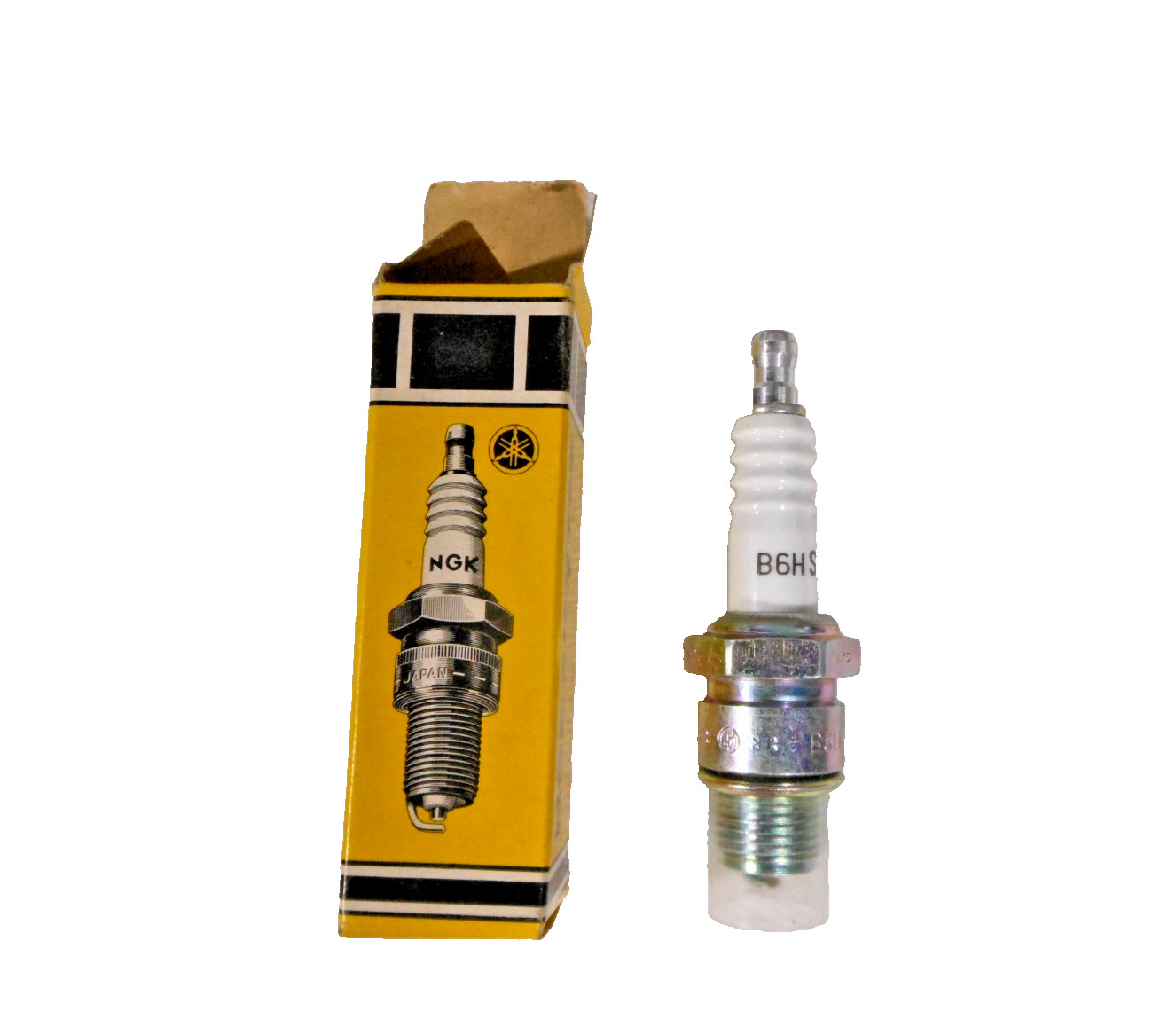 Vintage NOS Yamaha OEM NGK Spark Plug B6HS