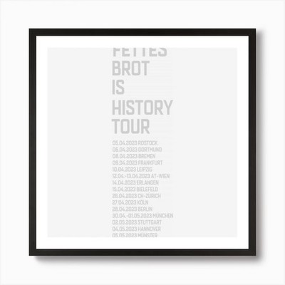 Fettes Brot Merch History Tour Hood Framed Wall Art Poster Canvas Print Picture