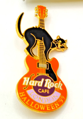 Hard Rock Cafe London 1999 Halloween Gibson Guitar Pin L/E 500 Mint