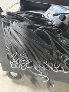 Black Rubber Bungee Cords with Steel Hooks