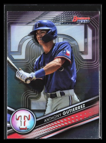 Anthony Gutierrez 2022 Bowman's Best ROOKIE RC #TP-22 Rangers Chrome Card *188