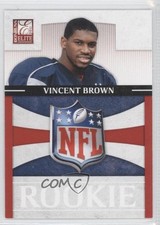 2011 Donruss Elite Rookies NFL Shield Logo 731/999 Vincent Brown #11 Shield 0c4