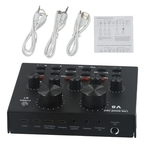 Sleek Black Finish on the Portable V8 External Sound Card Enhances Aesthetics - Zdjęcie 6 z 17