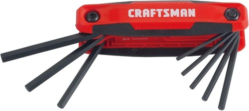 9-key Folding Torx Hex Key Set SAE Durable Heavy Duty Ergonomic Rubber Case Tool - Picture 2 of 4
