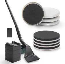 Furniture Lifter Tool + 8-Pack of 3.5" Sliders, save 80% Effort, Safely and Easi