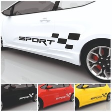 Seitenaufkleber Sport Tuning Dekor Schwarz Auto Sticker 120x23 cm N06A6D