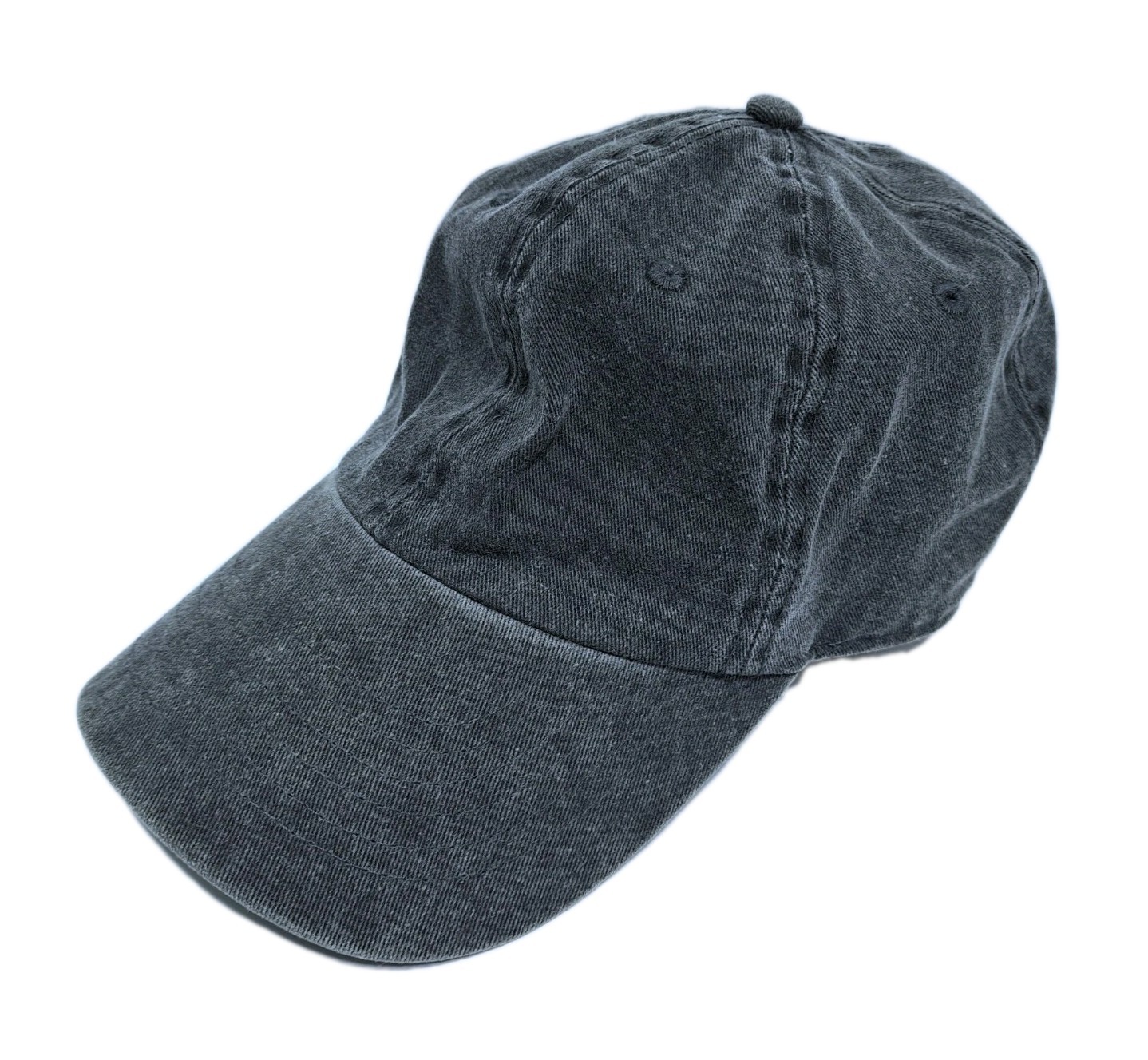 Gray Basic Hat Cap Strapback Grey Distressed Newh… - image 2