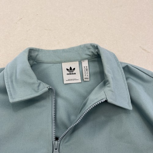Chaqueta de bombardero Adidas azul Harrington talla mediana abrigo de pista cremallera algodón - Imagen 7 de 14