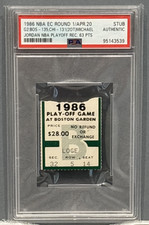 1986 Bulls -- Michael Jordan 63 point playoff game -- PSA Ticket Stub