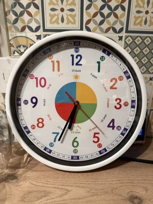 Kinder Wanduhr Zeit Lehrer Kinder Wanduhr lautlos Schlafzimmer Wanduhr, 30 cm