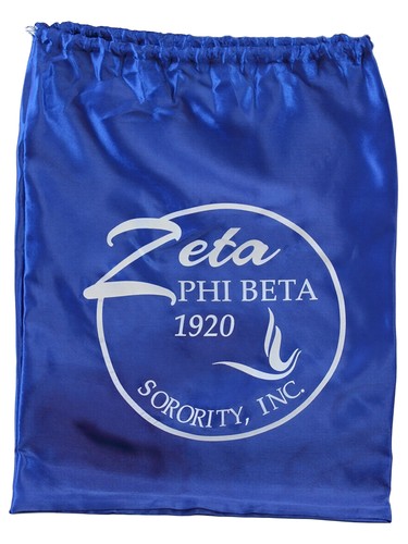 Zeta Phi/&Phi; Beta Drawstring Shoe/Gift Bag [Blue - 15" x 11.5"]