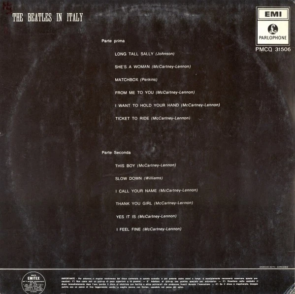 The Beatles - The Beatles In Italy LP Comp Mono M/Print RE Schallplatte 210232 - Bild 2 von 4