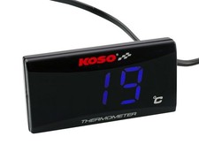 KOSO Thermometer Digital SUPER SLIM schwarz / blau &Ouml;l- Wassertemperaturanzeige