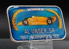 1987 Al Unser Indianapolis 500 Racing Race Car ENAMEL 1oz 999 Silver bar C6235