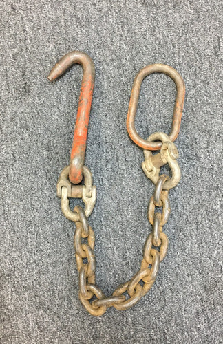 10" LONG HOOK, 42" LONG CHAIN WITH HOOK, HAMMERLOK 1/2 SHACKLE