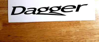 Dagger Kayak Canoe Decal Sticker Gloss White 9'' FAST USA