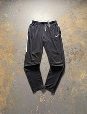 Vintage Nike Swoosh Y2K Grunge Black Essential Jogger Sweatpants-Size M