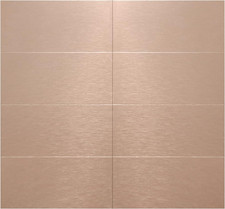 Brushed Copper Aluminum Peel and Stick Backsplash Panels - 80 Pieces