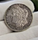 1878 S US Morgan Silver Dollar $1 AU (Cleaned, Retoned)
