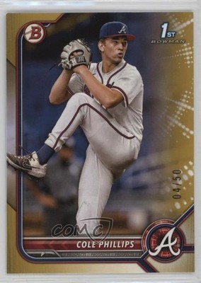 2022 Bowman Draft Gold 4/50 Cole Phillips #BD-90 0h26