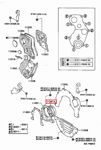 Genuine Hilux LN110 LN109 LN108 LN107 LN106 3L 2L Rear Main Oil Crankshaft Seal - Picture 19 of 20