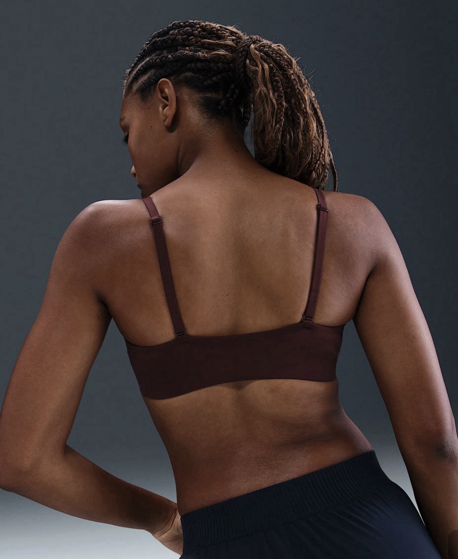 Nike Form Women's Large Light-Support Non-Padded Triangle Sports Bra Burgundy image 8