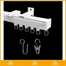 Durable Heavy Duty Ceiling Curtain Track Smooth Sliding Room Divider 9ft White