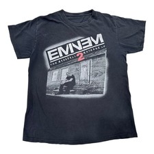 Vintage Y2K Eminem Marshall Mathers LP 2 Tee Shirt Medium Black Hip Hop Rap 2014