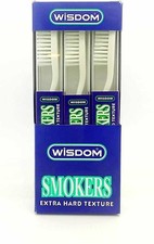 12X Wisdom  Smokers Extra Hard Bristle Tooth ...