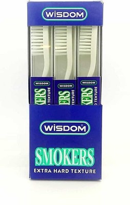 12X Wisdom  Smokers Extra Hard Bristle Tooth Brush