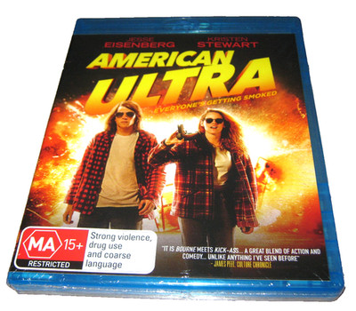American Ultra - Jesse Eisenberg - Blu-Ray - New Sealed - Region B