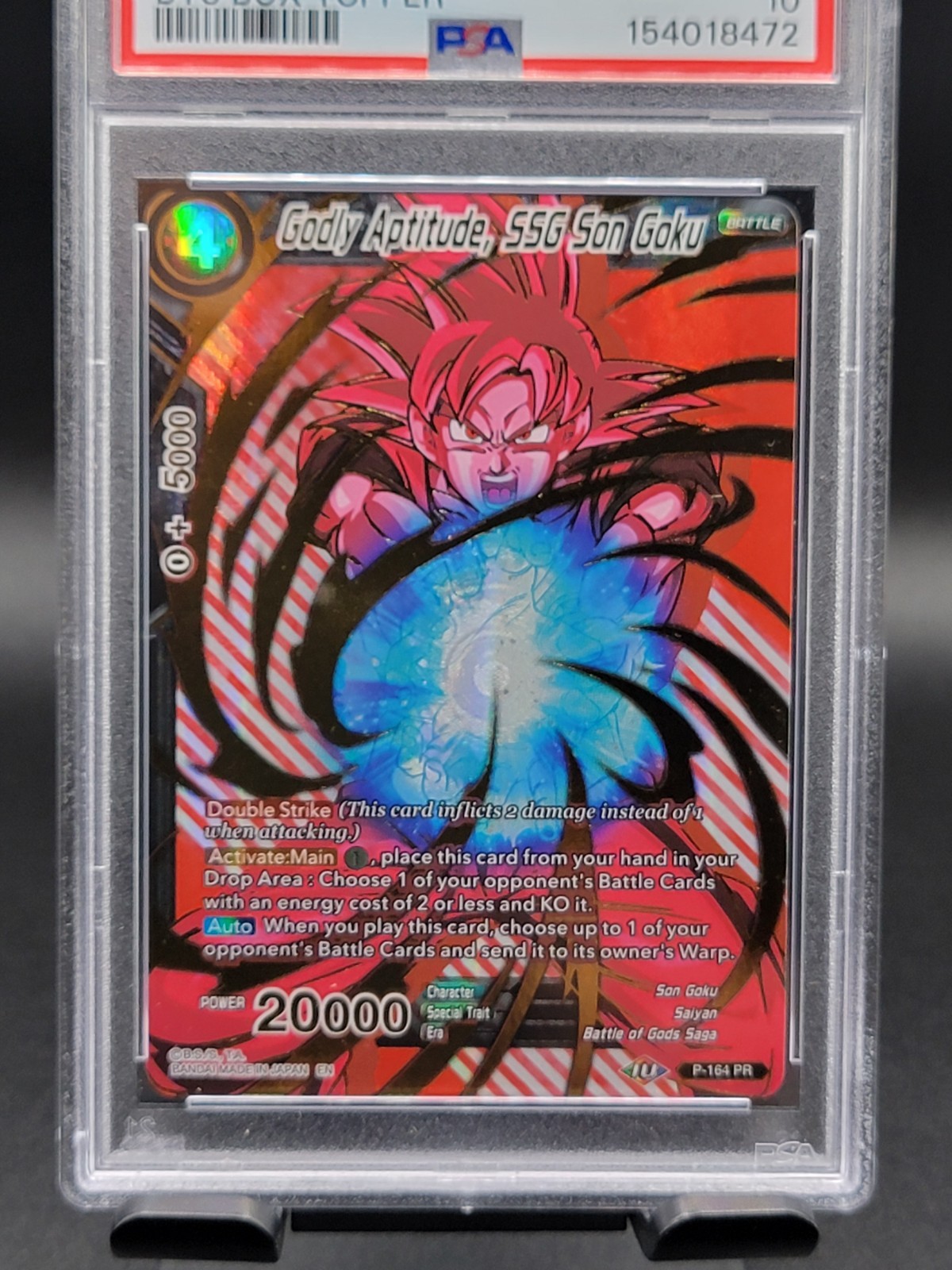 GODLY APTITUDE SSG SON GOKU ~ 2019 Dragon Ball Super Promo Topper ~ PSA 10 view 2
