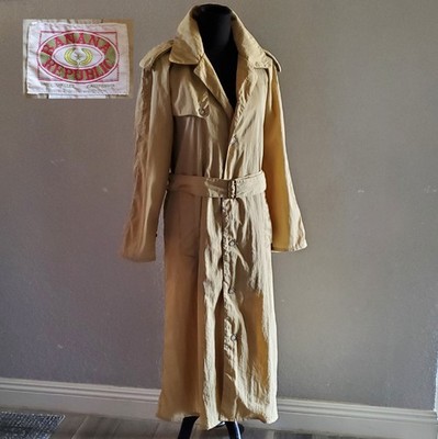 ジャケット・アウター vintage BANANA REPUBLIC nylon jacket Vintage Banana Republic Nylon Trench Coat S Beige Khaki Hong Kong
