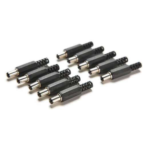 10X 2.5mm/5.5mm with Black color tip male DC power plug connectors foYJUSYZF ZF - Afbeelding 1 van 4