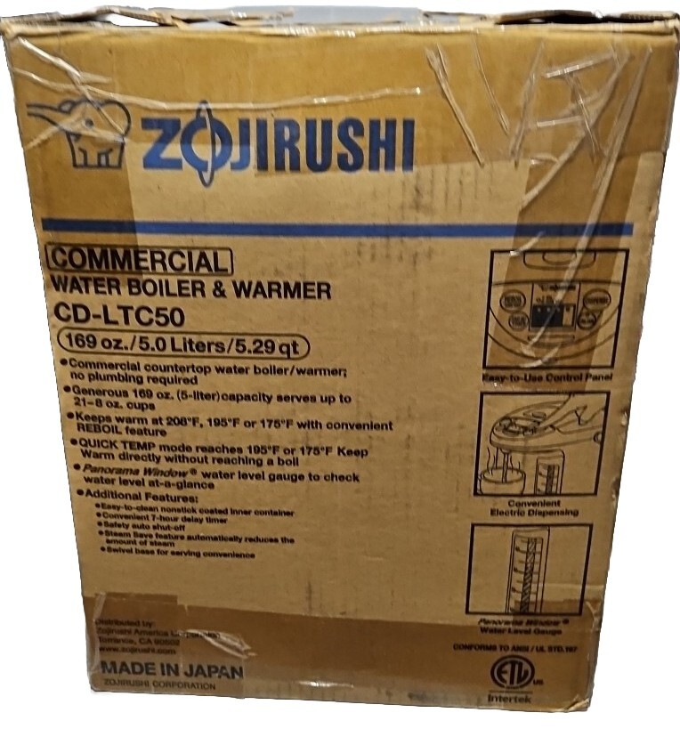 Zojirushi CDLTC50BA Commercial Water Boiler And Warmer, Black 5.0