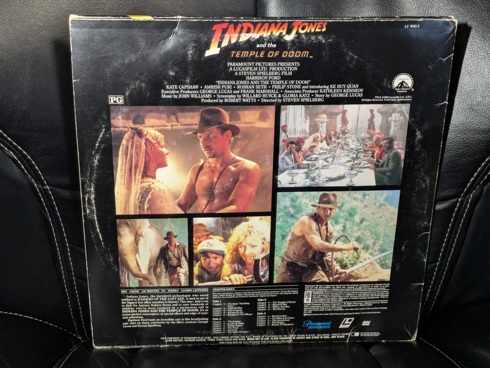 Indiana Jones and The Temple of Doom (Laserdisc) Special Collectors Edition CAV - Image 2 of 2