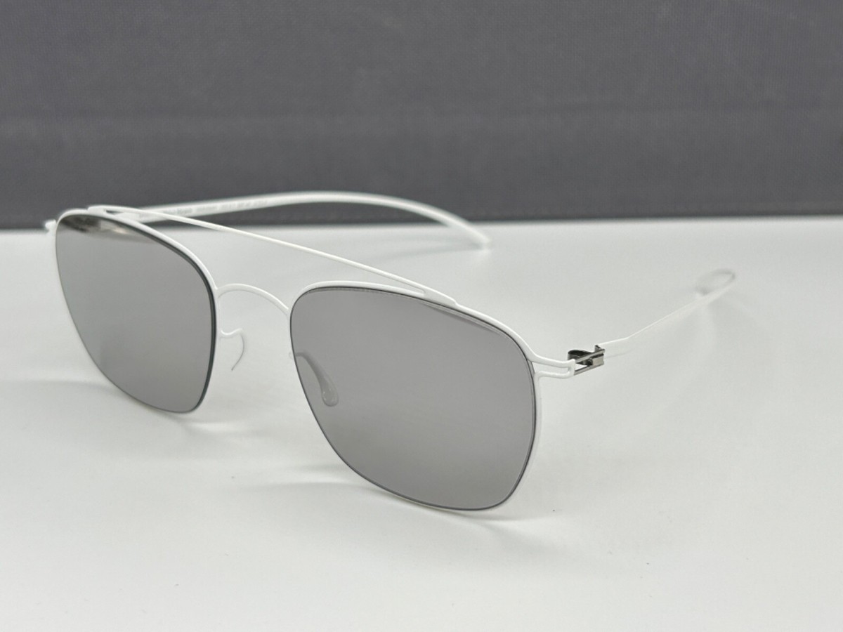 サングラス Mykita SS25 Unisex SUNGLASSES (MMESSE016 333 WHITE) Mykita Sunglasses Men Woman Round White Square Maison