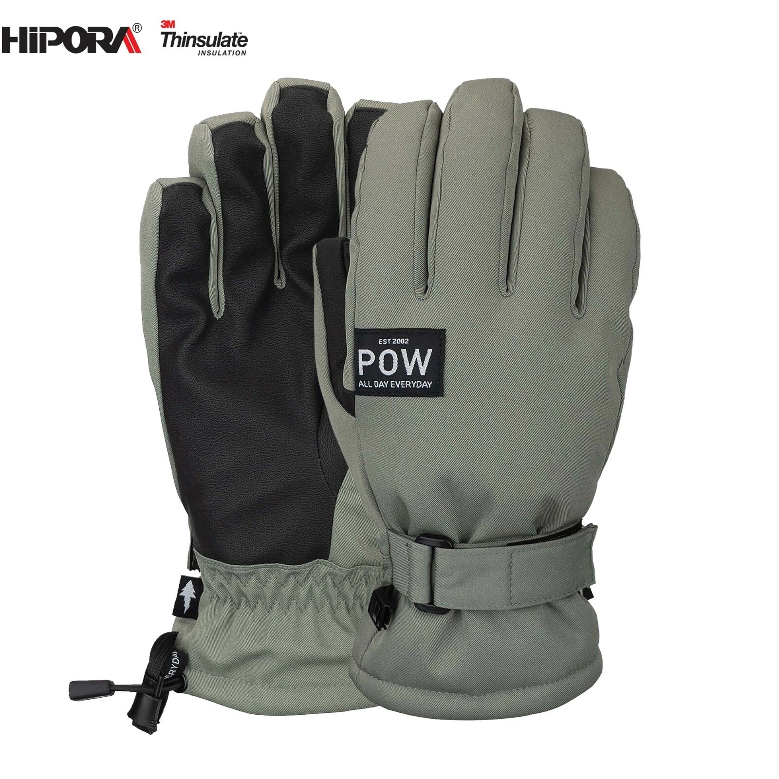 NEW POW GLOVES XG MID GLOVE SNOW GLOVES MEDIUM-2XLARGE VETIVER SKI SNOWBOARD