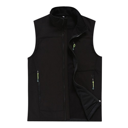 Giacca Senza Maniche Uomo Esterno Foderata Pile Gilet Top Gilet Cappotto Caldo - Foto 10 di 28