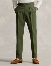 Polo Ralph Lauren 1940s Military Army General Pleated Gurkha Belt Trouser Pants